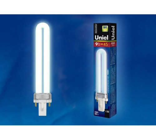 Лампа компактная люминесцентная Uniel ESL-PL G23 9Вт 4000K 06001