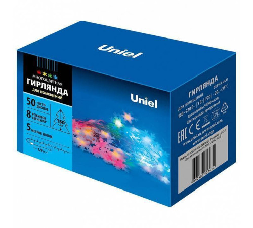 Гирлянда с насадками Uniel Снежинки 07936