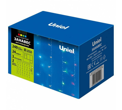 Гирлянда-занавес Uniel ULD-C2030-240/DTA WARM WHITE IP20 07943