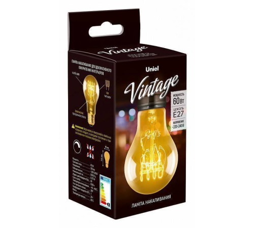 Лампа накаливания Uniel IL-V E27 60Вт K UL-00000476