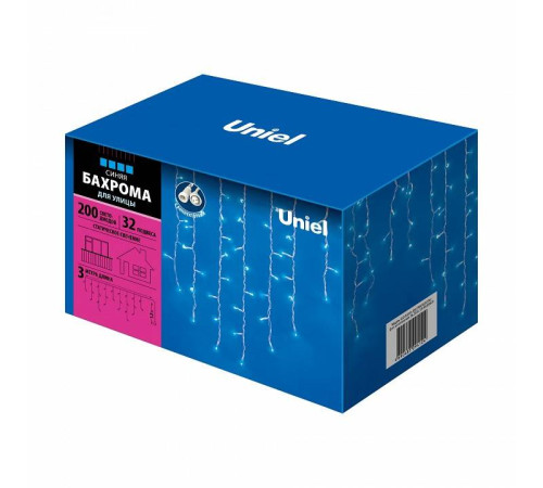 Бахрома световая Uniel ULD-B3010-160/TTK BLUE/WHITE IP44 UL-00002330