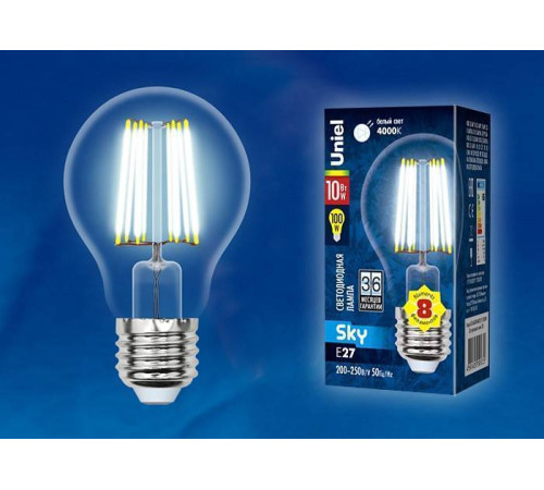 Лампа светодиодная Uniel CL PLS02WH E27 10Вт 4000K UL-00002626
