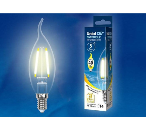 Лампа светодиодная Uniel GLA01TR E14 5Вт 3000K UL-00002863