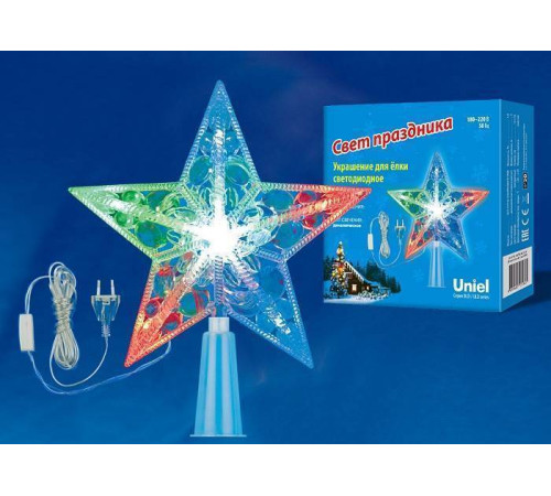 Верхушка на елку Uniel Звезда UL-00005491