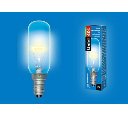 Лампа накаливания Uniel E14 40Вт K UL-00005663