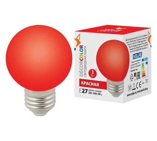 Лампа светодиодная Volpe E27 3Вт K UL-00006959