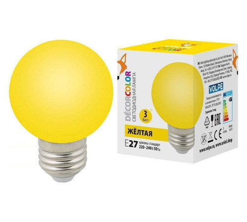 Лампа светодиодная Volpe E27 3Вт K UL-00006961
