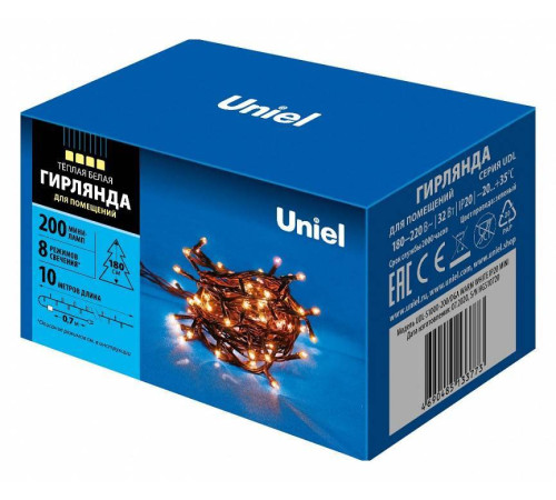 Гирлянда Нить Uniel UDL-S1000 10 м 100 LED IP20 мультиколор UL-00007190
