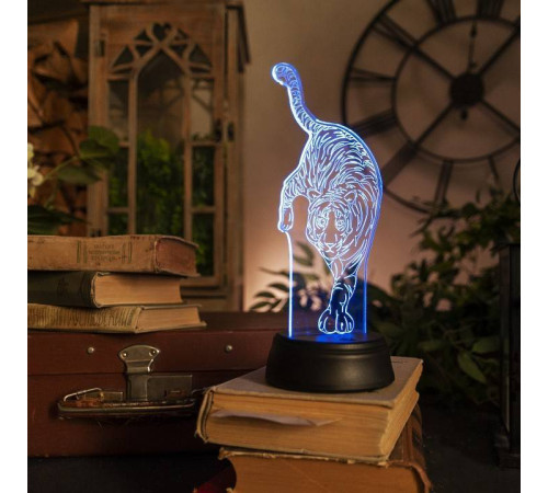 Зверь декоративный Uniel ULI-M506 RGB/3AA TIGER/BLACK UL-00008401