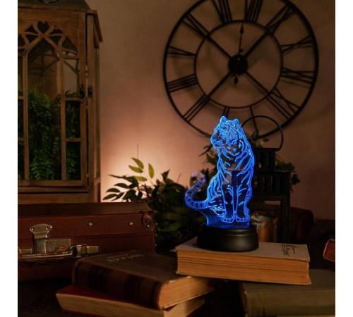 Зверь декоративный Uniel ULI-M507 RGB/3AA TIGER/BLACK UL-00008402