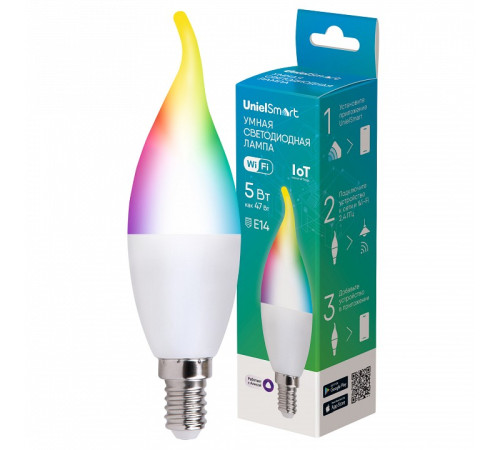 Лампа светодиодная с управлением через Wi-Fi Uniel E14 5Вт 2700 - 6500K UL-00011655