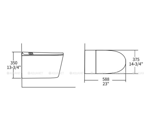 Унитаз электронный Allen Brau INTELLIGENT SMART подвесной с биде 588х375 мм 4.I1001.20