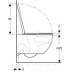Унитаз подвесной Geberit Acanto TurboFlush 350x530 мм с сиденьем 502.718.00.1