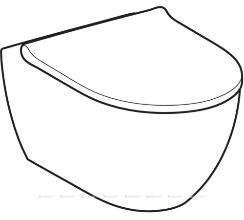 Унитаз подвесной Geberit Acanto TurboFlush 350x530 мм с сиденьем 502.718.00.1