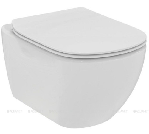 Унитаз подвесной безободковый Ideal Standard Tesi Rimless+ с сиденьем микролифт T536001