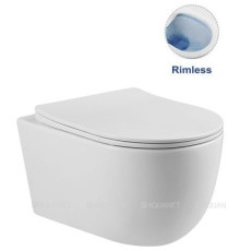 Унитаз подвесной Vincea Evo 370х490 мм безободковый с сиденьем slim soft-close VT1-34S