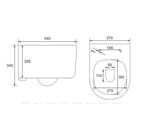 Унитаз подвесной Vincea Evo 370х490 мм безободковый с сиденьем slim soft-close VT1-34S