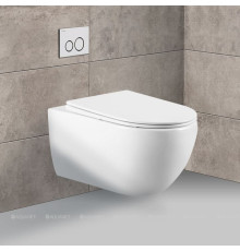 Унитаз подвесной Vincea Evo 365х555 мм безободковый с сиденьем slim soft-close VT1-34