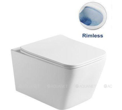 Унитаз подвесной безободковый Vincea Q-Line белый с сиденьем slim soft-close VT1-12