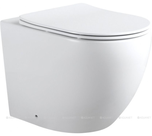 Унитаз напольный приставной Aquanet Cetus 2.0 F Rimless сиденье Slim Soft Close Cetus 2.0 F