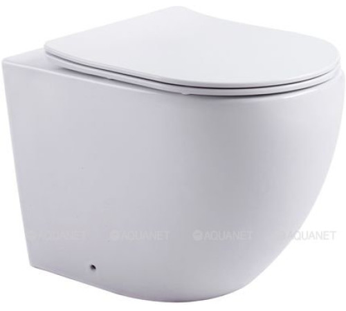 Унитаз напольный приставной Aquanet Cetus 2.0 F Rimless сиденье Slim Soft Close Cetus 2.0 F
