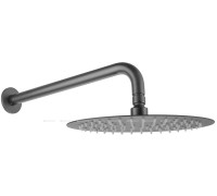Верхний душ Allen Brau Priority Slim 250 мм с держателем 380 мм графит брашированный 5.31017-MG