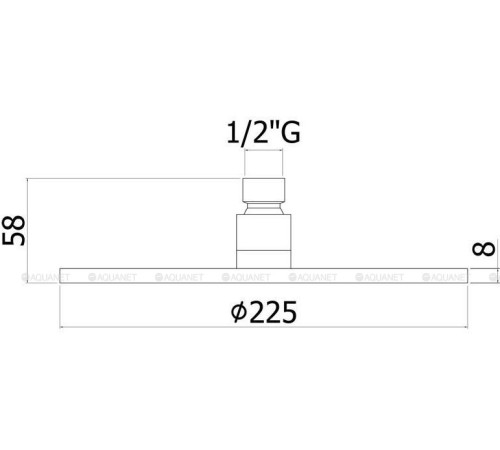 Верхний душ с кронштейном Paffoni Master 225 мм хром ZSOF074CR/ZSOF034CR