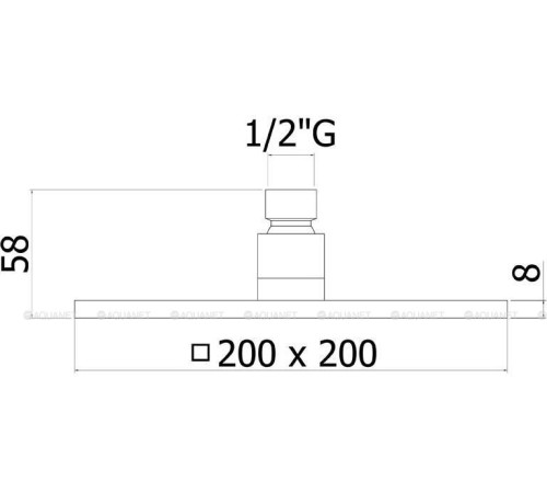Верхний душ с кронштейном Paffoni Syncro 200x200 мм хром ZSOF075CR/ZSOF063CR
