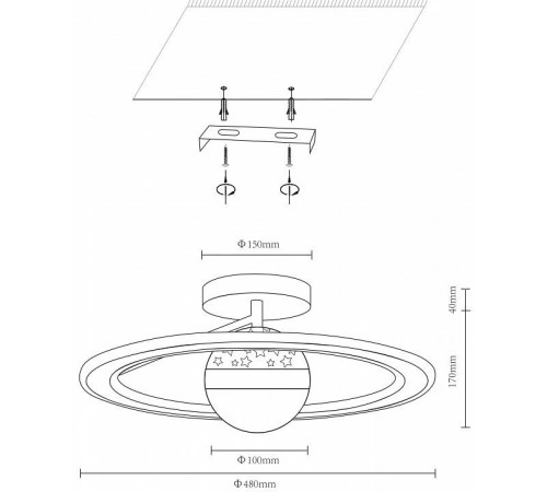 Накладной светильник Velante Velante 431-307-02