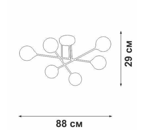 Люстра на штанге Vitaluce V3931 V3931-8/6PL
