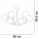 Люстра на штанге Vitaluce V39570 V39570-8/6PL