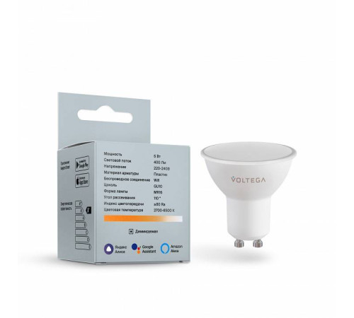 Лампа светодиодная с управлением через Wi-Fi Voltega Wi-Fi bulbs 2425
