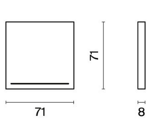 Клавиша для выключателя одноклавишного c подсветкой Voltum S70 VLS000201