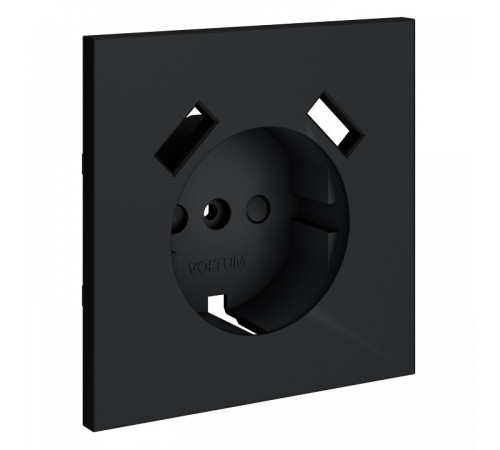 Накладка для розетки с заземлением и со шторками и 2хUSB type A Voltum S70 VLS000907
