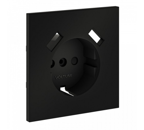 Накладка для розетки с заземлением и со шторками и 2хUSB type A Voltum S70 VLS000908