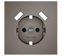 Накладка для розетки с заземлением и со шторками и 2хUSB type A Voltum S70 VLS000914