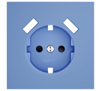 Накладка для розетки с заземлением и со шторками и 2хUSB type A Voltum S70 VLS000915