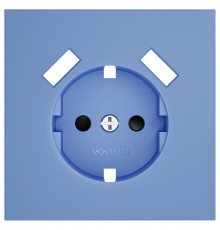 Накладка для розетки с заземлением и со шторками и 2хUSB type A Voltum S70 VLS000915