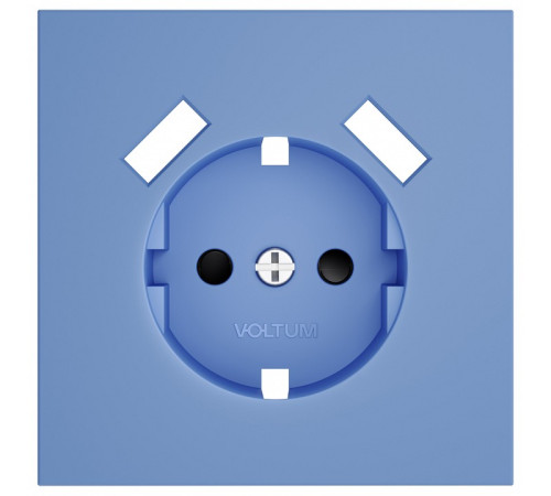 Накладка для розетки с заземлением и со шторками и 2хUSB type A Voltum S70 VLS000915