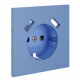 Накладка для розетки с заземлением и со шторками и 2хUSB type A Voltum S70 VLS000915