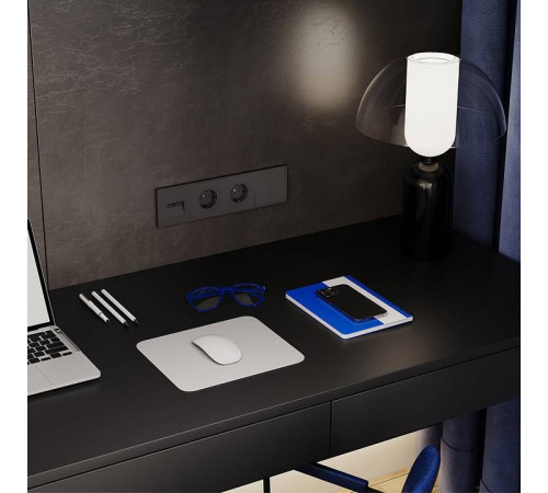 Выключатель двухклавишный без рамки Voltum S70 VLS020108