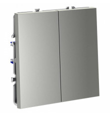 Выключатель проходной двухклавишный без рамки Voltum S70 VLS020305