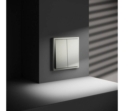 Выключатель проходной двухклавишный без рамки Voltum S70 VLS020305