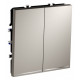 Выключатель проходной двухклавишный с подсветкой без рамки Voltum S70 VLS020403