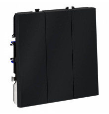 Выключатель трехклавишный без рамки Voltum S70 VLS030107