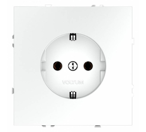 Розетка с заземлением, без рамки Voltum S70 VLS040102
