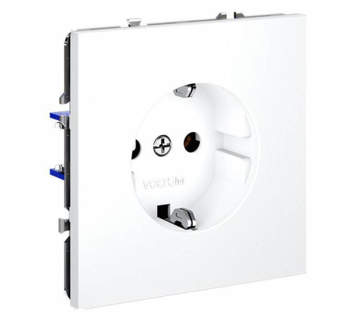Розетка с заземлением, без рамки Voltum S70 VLS040102