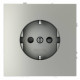 Розетка с заземлением и со шторкой, без рамки Voltum S70 VLS040205