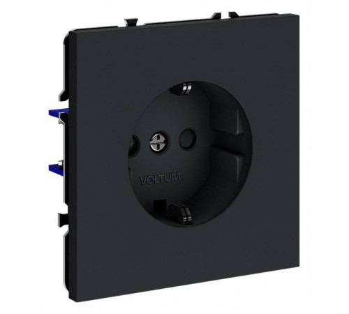 Розетка с заземлением и со шторкой, без рамки Voltum S70 VLS040207