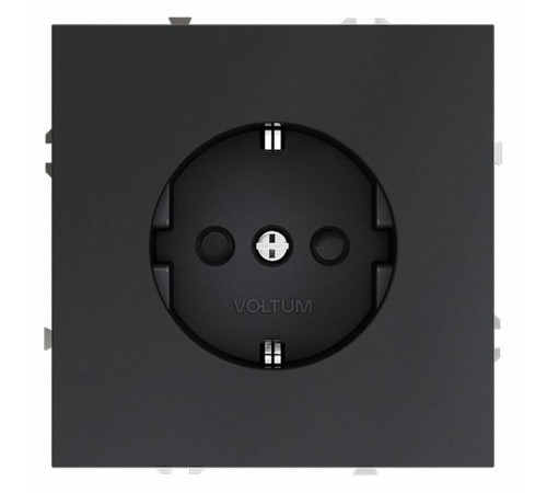 Розетка с заземлением и со шторкой, без рамки Voltum S70 VLS040207